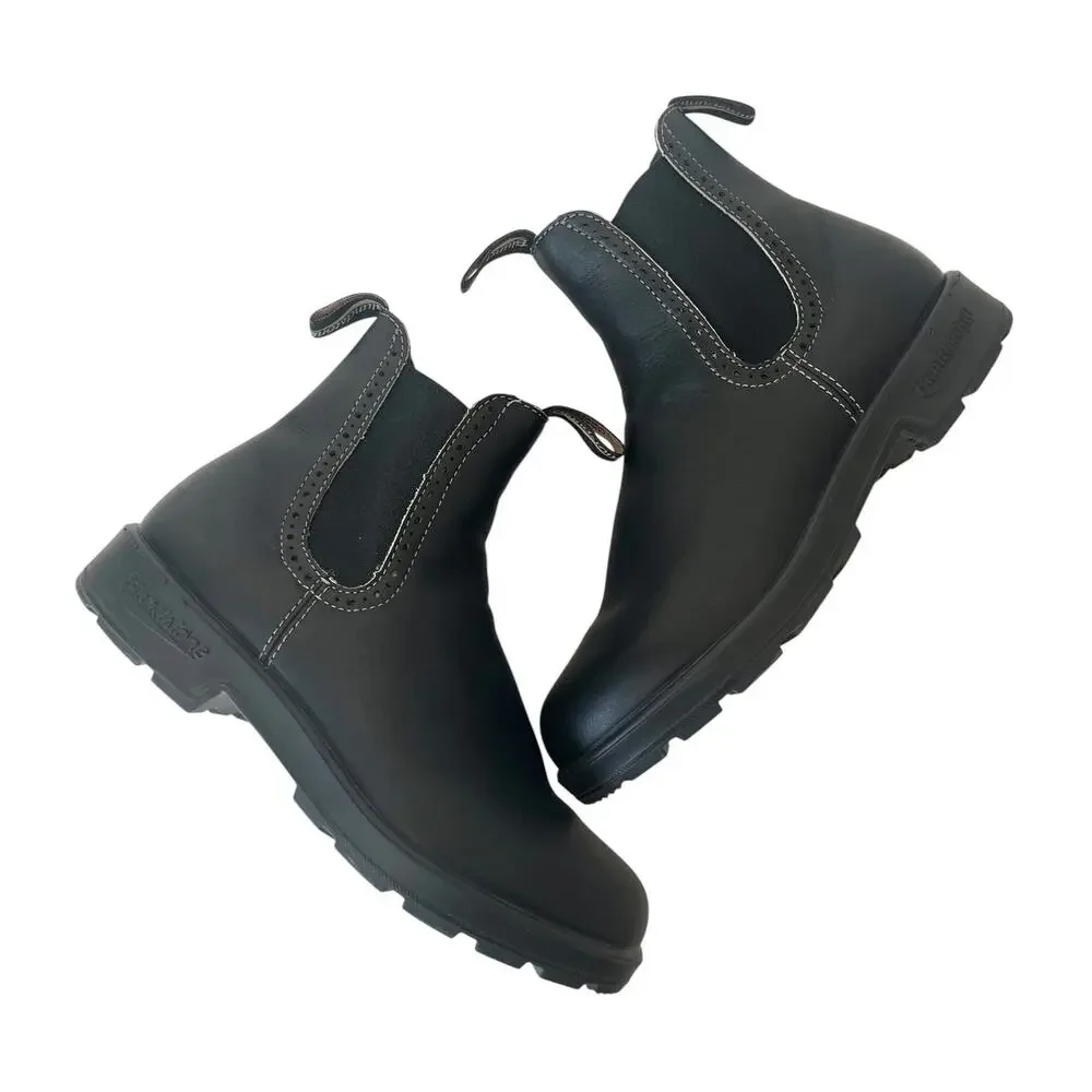 Blundstone 1448 High Top Chelsea Boots Voltan Black Brogue AU 8 / US W 11 / M 10